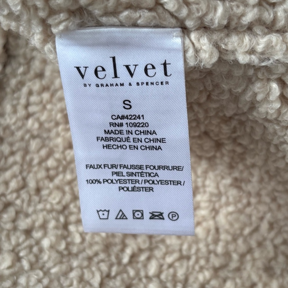 VELVET by Graham & Spencer Kelly Luxe Sherpa Reversible Jacket Size Small - Picture 6 of 7
